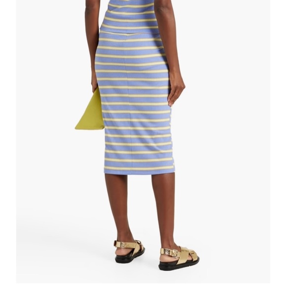 NWT WALTER BAKER Monroe Stripped Knit Ribbed Skirt Elastic Waistband Size XS - Picture 2 of 12